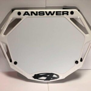 Answer 3D Number Plate White