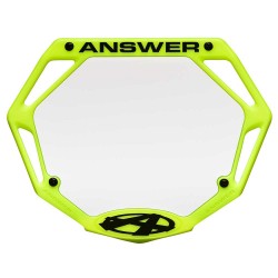Answer 3D Number Plate Flo Yellow