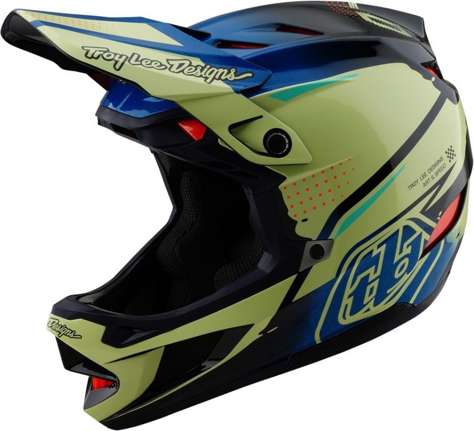 Troy Lee Designs D4 Mips Drip Komposit Downhill Hjelm large